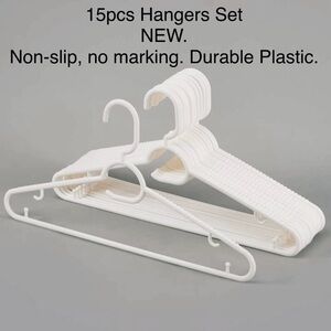 15 Hangers Closet Organizer Set Non-Slip no marking Durable Plastic